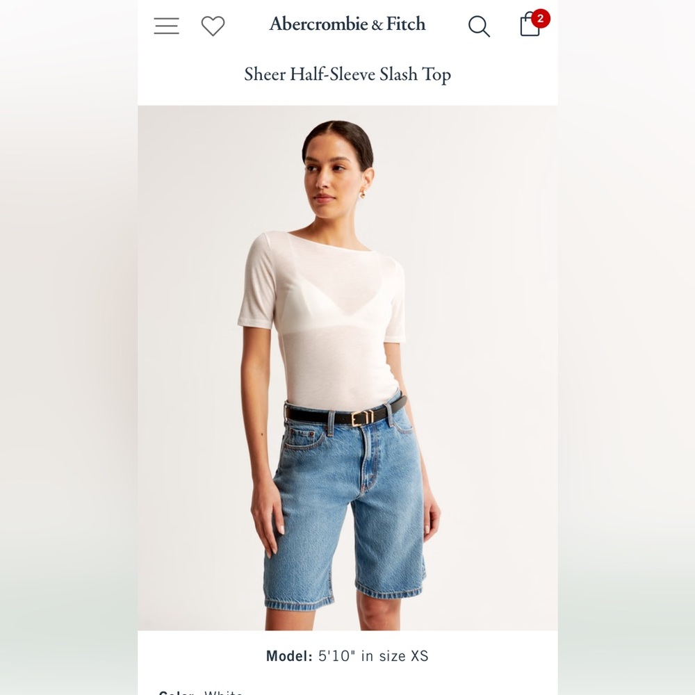 White sheer top